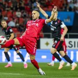 Dejan Sorgic en action lors du match nul 1-1 contre Baden lors de la 6ème journée de Challenge League